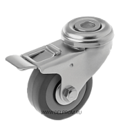 SChgb 93 Аппаратная колесная опора с тормозом с.р. под болт м10 д75 (VILS)