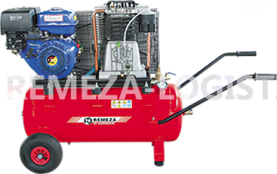 Компрессор поршневой серии FIAC передвижной, с ручками 100.AB858.SPE390R REMEZA (Белоруссия): 850 л/мин., 8 бар, ресивер 100 л., 13 кВт, бенз.дВ, габариты без упак. 1270х700х995 мм, 135 кг.