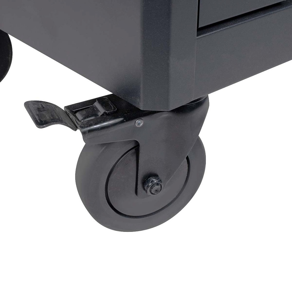 OPT-717M Тележка инструментальная 7 полок с набором инструментов, металлическая столешница OPTIMUS