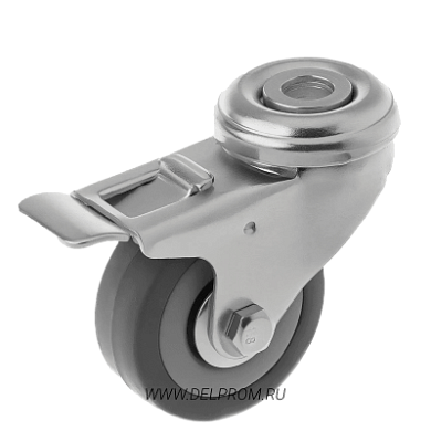 SChgb 42 Аппаратная колесная опора с тормозом с.р. под болт м12 д100 (VILS)