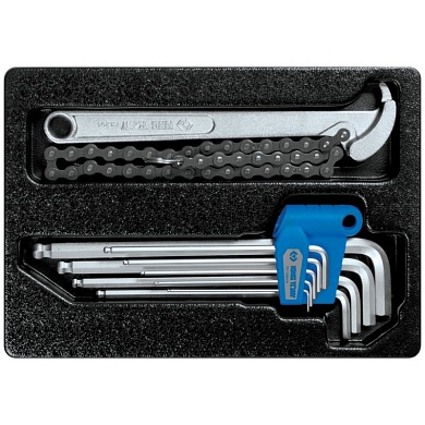 KING TONY Набор шестигранников Г-образных и съемник масляных фильтров, ложемент, 10 предметов KING TONY 9-20110MR