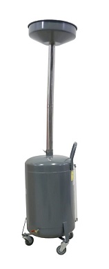 KraftWell KRW1830.80L Установка для слива масла/антифриза с круглой подъемной ванной, мобильная, объем 80 л