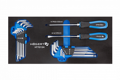 HOEGERT Набор отверток, ключи HEX и TORX 20 шт., ложемент EVA