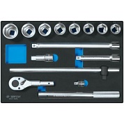 KING TONY Набор торцевых головок 3/4" с принадлежностями, ложемент, 14 предметов KING TONY 9-6314MRV
