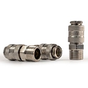 Штуцер мама с наружной резьбой 1/2M, никелированная сталь, 50шт