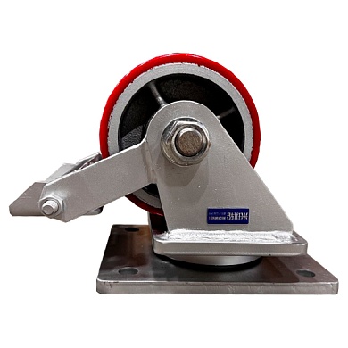 SCpb 80 MAX-2 Сверхбольшегрузная поворотная колёсная опора с тормозом, полиуретан, г/п 3200 кг, д. 200 (VILS)