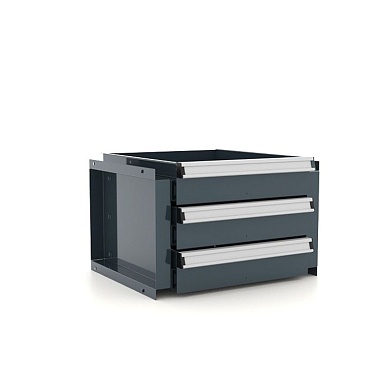 Блок из 3 ящиков для шкафа "Premium" 355х411х88h мм. (7016 Серый_антрацит_ящики/двери)