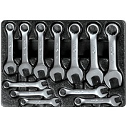 KING TONY Набор комбинированных укороченных ключей, 8-19 мм, ложемент, 12 предметов KING TONY 9-1282MR