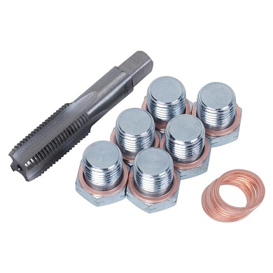 Набор для ремонта масляных пробок М15х1,5, кейс, 19 предметов МАСТАК 103-47015C