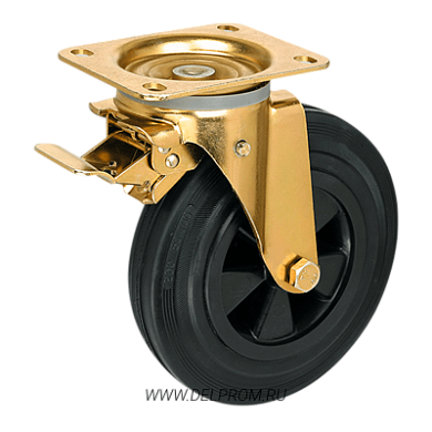 SCMb 63 Усиленная поворотная колесная опора с тормозом ч.р. д160 (VILS)