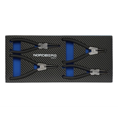 Набор съемников стопорных колец 4 предмета в ложементе для тележки NORDBERG 408004T