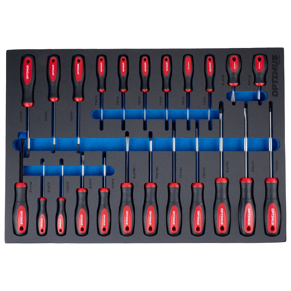 OPT-717M Тележка инструментальная 7 полок с набором инструментов, металлическая столешница OPTIMUS