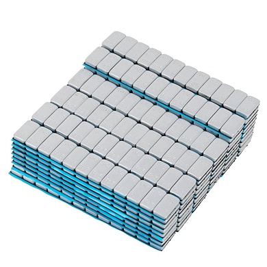 Грузики самоклеящиеся (12х5 г) Fe закругленные L=14 см, серые, 50 лент NORDBERG W5FR3G