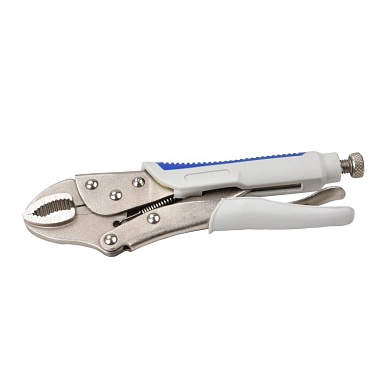 Ручной зажим с полукруглыми губкам и фиксатором 220мм