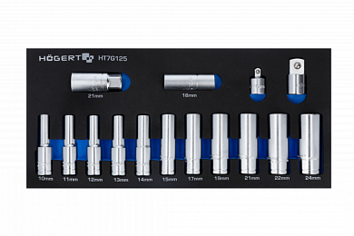 HOEGERT Набор насадок с переходниками 14 шт., ложемент EVA