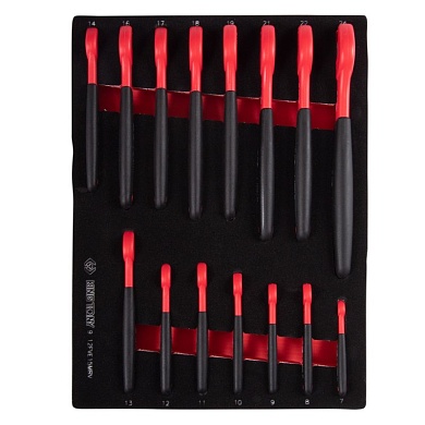 KING TONY Набор рожковых диэлектрических ключей, 7-24 мм, ложемент, 15 предметов KING TONY 9-12FVE15MRV