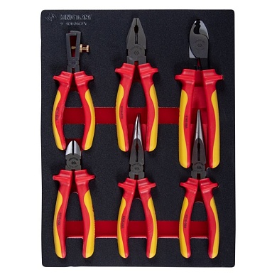 KING TONY Набор пассатижей и бокорезов диэлектрических, ложемент, 6 предметов KING TONY 9-40606GPV