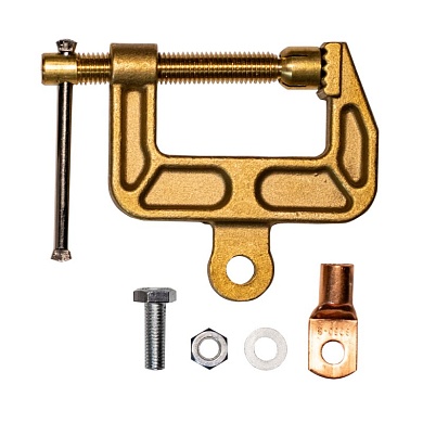 Зажим на массу латунный C-500 (струбцина, 500А, 35-70mmq)