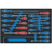 KING TONY Набор отверток, съемник клипс и гибкий магнит, ложемент, 20 предметов KING TONY 9-31920MRV