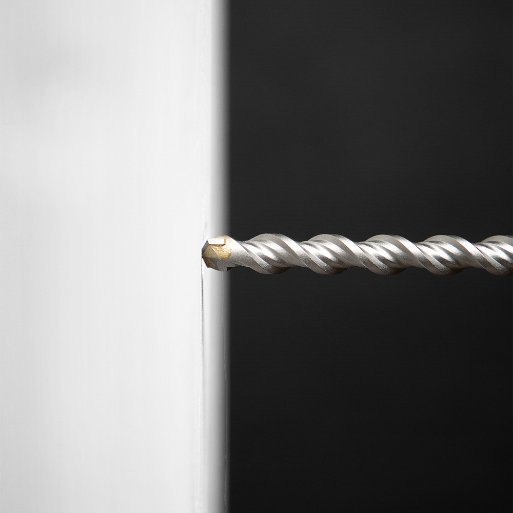 Бур по бетону, двойная спираль, три пылеотводящие кромки, 12 x 210 мм DENZEL