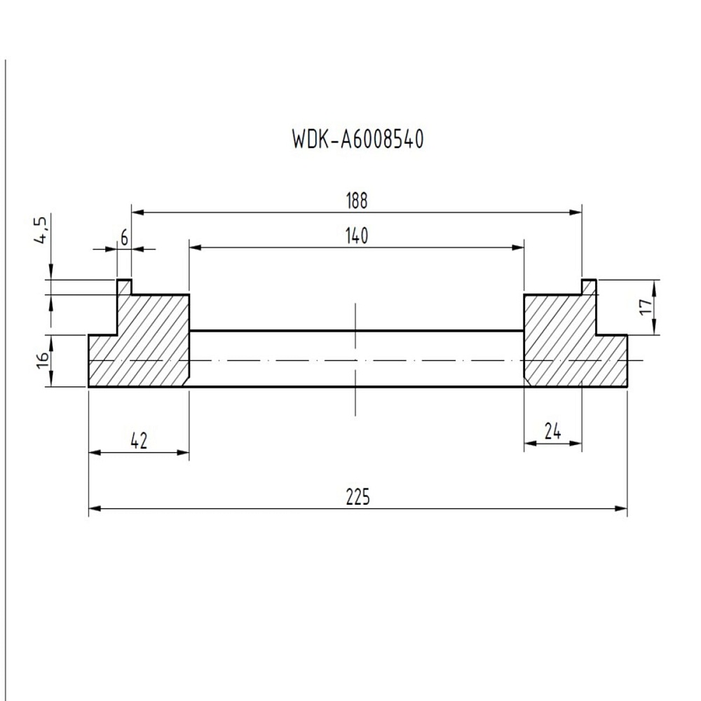 WDK-A6008540 Фланец для установки колёс