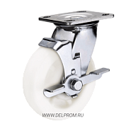 SCdnb 42 Большегрузная полиамидная поворотная колесная опора, с тормозом д100 (VILS)