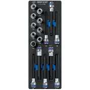 KING TONY Набор насадок Hex, Torx и Spline, ложемент, 17 предметов KING TONY 9-4147PRV